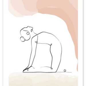 Posterlounge Poster Yoga In Art, Kamel Pose (Ustrasana), Fitnessraum Minimalistisch Illustration