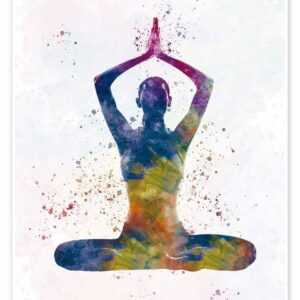 Posterlounge Poster nobelart, Yoga-Übung III, Fitnessraum Malerei