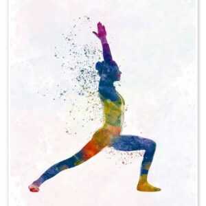 Posterlounge Poster nobelart, Yoga-Übung VII, Fitnessraum Malerei