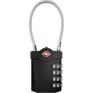Qiedie - Lugga Pad, Tsa 4-stellige Combinat Koffer mit Alarm, Gym Kabel r Pad (1 Stück, )