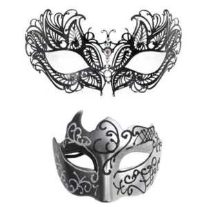 Rwoythk Verkleidungsmaske Maskerade Masken für Paare - Glänzende Filigrane venezianische Maske