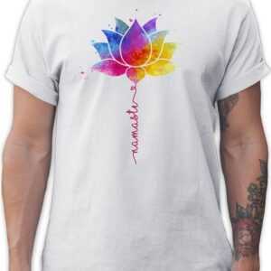 Shirtracer T-Shirt Namaste Lotusblüte Meditation Yoga Mandala Spirit Yoga