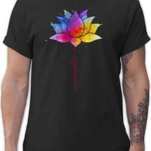 Shirtracer T-Shirt Namaste Lotusblüte Meditation Yoga Mandala Spirit Yoga