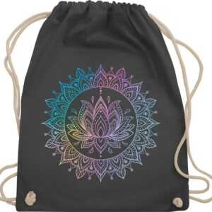 Shirtracer Turnbeutel Lotusblume Spirituelle Meditation Mandala Pilates Lotus Entspannung, Yoga