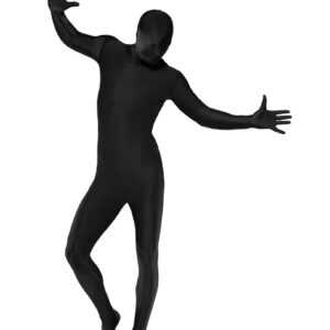 Skin Suit mit Gürteltasche schwarz Hautenger Ganzkörperanzug M