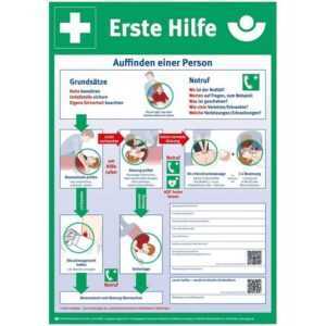 Söhngen Erste-Hilfe-Koffer Hinweisschild Erste Hilfe, Klare Anweisungen mit Ablaufanleitung