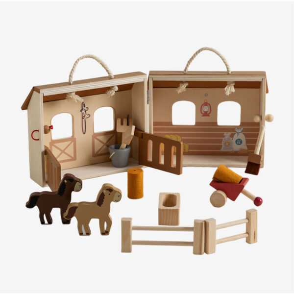 Stall-Koffer aus Holz Pegasy Kids Braun Natur - Braun Natur - Sklum