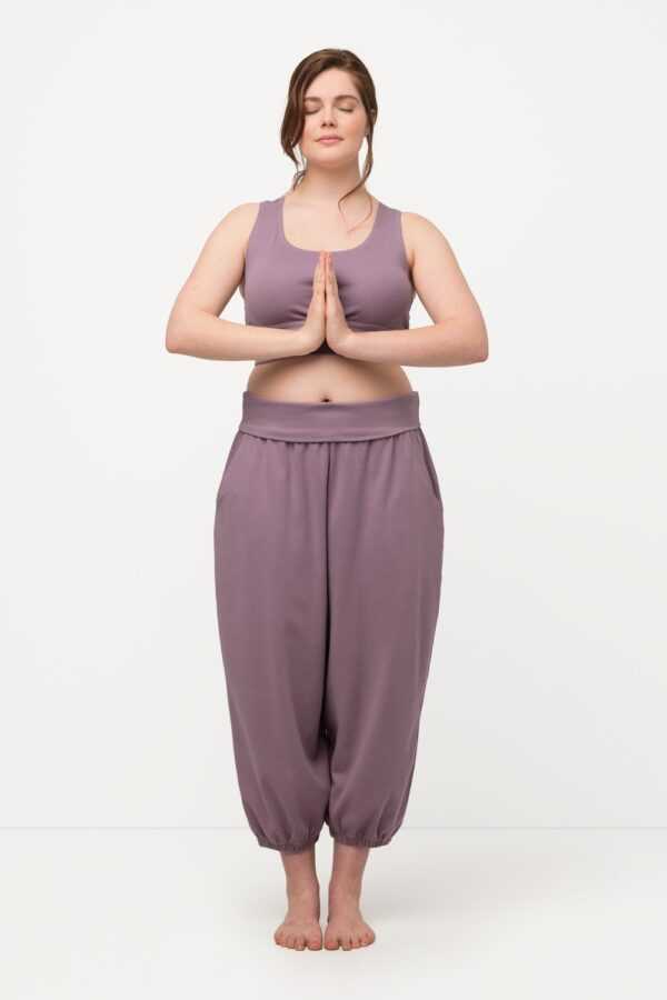 Yoga-Hose, breiter Bund, weites Bein, Biobaumwolle