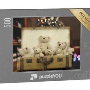 puzzleYOU Puzzle Ein Vintage-Koffer voller Teddybären, 500 Puzzleteile, puzzleYOU-Kollektionen Nostalgie