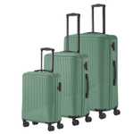 4 Rollen ABS Handgepäck Koffer / Trolley travelite BALI 4w Trolley Set 3 tlg. grün