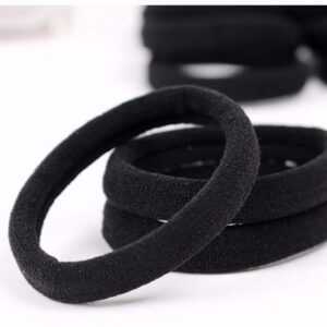 AFAZ New Trading UG Haargummi 10er Gummiband schwarzer Handtuchring, elastischer Haargummi, 10-tlg.