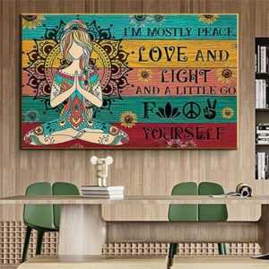 AFAZ New Trading UG Kunstdruck Yoga Hängemalerei Leinwandmalerei Wandgemälde dekorative Malerei Bild, 30*40cm