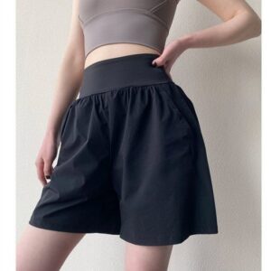 AFAZ New Trading UG Yogashorts Kurz geschnittene Yoga-Sporthose mit breiter Taille und Bauchkontrolle