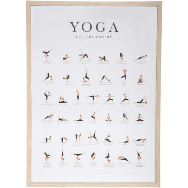 Atmosphera - Poster im Rahmen yoga, 52 x 72 cm
