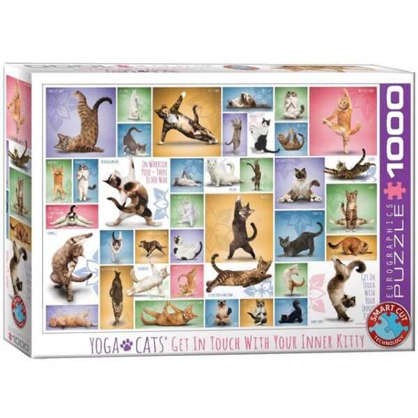 EUROGRAPHICS Puzzle Puzzle Yoga Katzen[ 608316 ], 1000 Puzzleteile