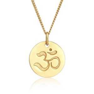 Elli Kette mit Anhänger Om Mantra Yoga Symbol 925 Silber, Om