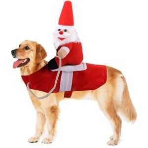 Eting - Hundekostüm Weihnachtsmann,Hund Weihnachtsmann Kostüm,L