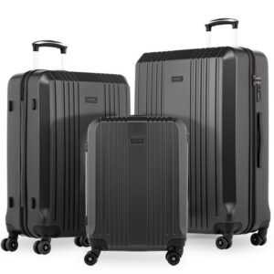 FERGÉ Koffer 3 teilig Hartschale Cannes, Trolley 3er Koffer Set, Premium Reisekoffer 4 Doppelrollen TSA-Schloss
