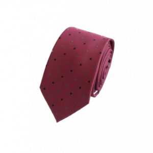 Fabio Farini Krawatte verschiedene Herren Schlips - Krawatten mit Punkten in 6cm Breite (ohne Box, Gepunktet) Schmal (6cm), Rot (Schwarz, Grau)