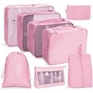 Fivejoy Kofferorganizer 8 Teilige Packing Cubes Kleidertaschen Koffer Organizer, für Urlaub und Reisen Packwürfel Set Reise Würfel Ordnungssystem