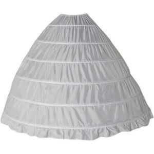 Fivejoy Unterrock Petticoat Unterrock Damen Lang 6 Reifrock Fluffy Underskirt (für Brautkleid Ballkleid)
