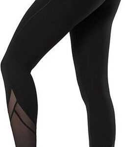 KIKI Yogaleggings Damen-Mesh-Tasche-Sport-Leggings-Sporthose mit hoher Taille-Yoga-Hose