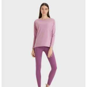 KIKI Yogatop Damen-Sportshirts-Yoga-Langarmshirts-Langarm-Oberteile-Yoga-Oberteile
