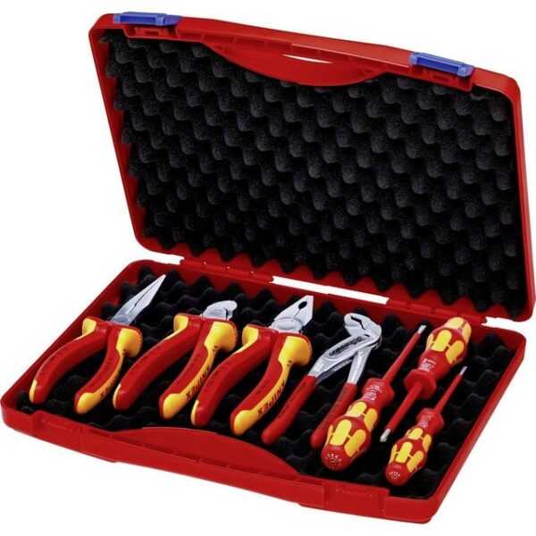 Knipex Werkzeugset VDE-Zangen und Schraubendreher-Sortiment 7tlg, im Koffer