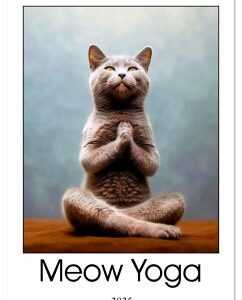 Meow Yoga (Wall Calendar 2025 DIN A3 portrait), CALVENDO 12 Month Wall Calendar