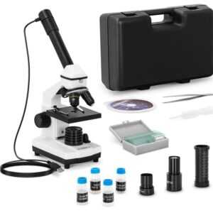Mikroskop LED Lichtmikroskop USB-Kamera 20- bis 1280-fach Vergrößerung im Koffer