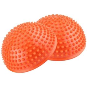 Minkurow - Fußmassageball, PVC-Yoga-Halbkugeln, Massagetrainer, Trainer, Fitness-Balance-Ball (Orange)