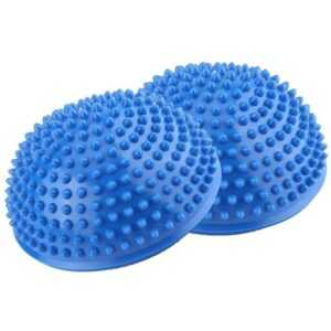 Minkurow - Fußmassageball, PVC-Yoga-Halbkugeln, Übungsmassage-Trainer, Fitness-Balance-Ball (Blau)