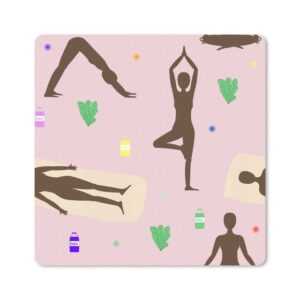 MuchoWow Gaming Mauspad Yoga - Zen - Verhaltensmuster (1-St), Mousepad mit Rutschfester Unterseite, Gaming, 40x40 cm, XXL, Großes
