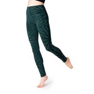 PANASIAM Leggings Unikat Batik Leggings modern mit Blattmuster elastische Stretch-Hose handgefertigt aus natürlicher Viskose lange Leggings für Yoga Sport