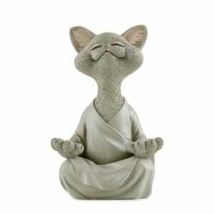 Rnemitery Dekofigur Buddha-Katzenfigur Meditation Yoga Sammlerstück Dekorative Ornamente