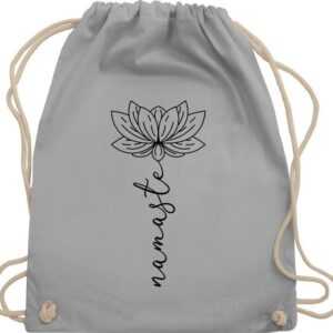 Shirtracer Turnbeutel Namaste Lotusblüte, Yoga und Wellness Geschenk