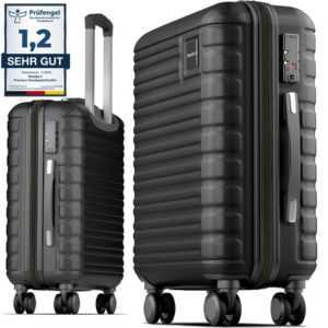 Travely Koffer Travely Premium Handgepäck Koffer 55x40x20cm - passend für Ryanair etc, 4 Rollen