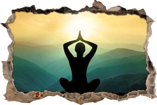 Yoga und Meditation, 3D Wandtattoo