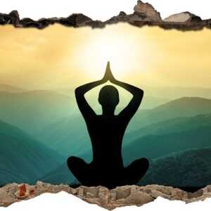 Yoga und Meditation, 3D Wandtattoo
