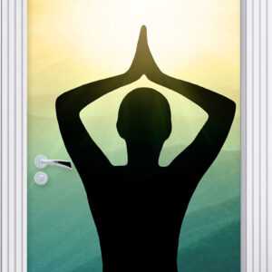 Yoga und Meditation, Türaufkleber 200x90 cm