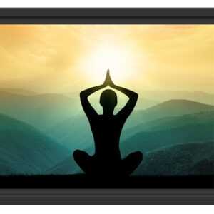 Yoga und Meditation, im Schwebe-Effekt Bilderrahmen