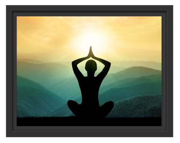 Yoga und Meditation, im Schwebe-Effekt Bilderrahmen