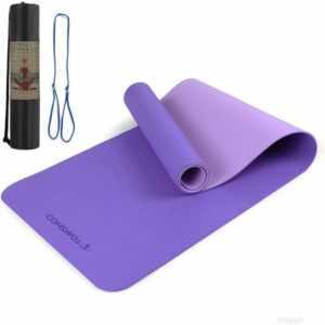 Yogamatte + Aufbewahrungstasche, 8 mm dick, umweltfreundlich, leicht, ungiftig, rutschfest, langlebig, TPE-Fitnessmatte, Trainingsmatte für Yoga,