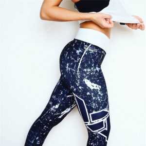 ZWY Highwaist Leggings Sfumato bedruckte Yoga-Fitnesshose mit Hüftlift (Hoher Taillen-Hüftlift, nahtloser Oberbekleidungs-Jacquard) Athleisure-Hose mit hoher Taille, schnell trocknende Yoga-Hose