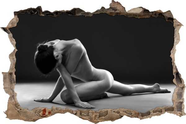 sexy Frau macht Yoga, 3D Wandtattoo