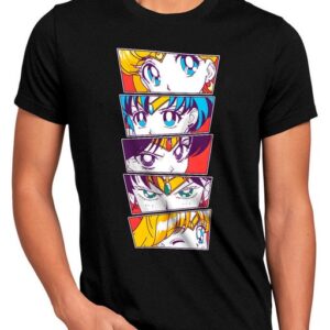style3 Print-Shirt Herren T-Shirt Pretty Sailor Team sailor moon anime cosplay crystal