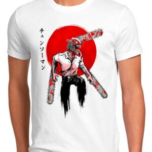 style3 Print-Shirt Herren T-Shirt Red Sun denji manga cosplay chainsaw man devil hunter