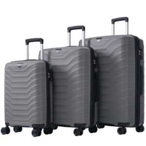 BlingBin Kofferset M-L-XL Koffer, 4 Rollen, (3 tlg), PP-Koffer mit Universalrädern und TSA-Schlössern