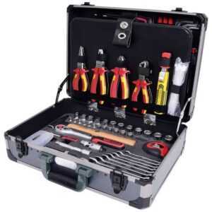KS Tools Werkzeugset 1/4'' + 1/2" Elektriker-Werkzeugkoffer, 128-tlg, im Koffer