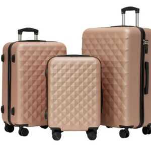 Last Home Koffer Kofferset (3-teilig) TSA-Zahlenschloss, Hartschale & 4 Rollen, Schwarz
